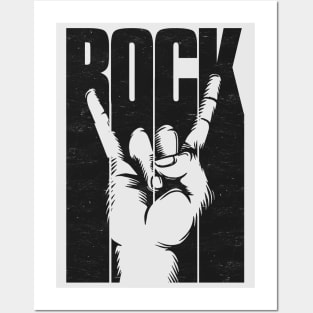 Rock And Roll Hand Sign for Rock Music Lovers Posters and Art